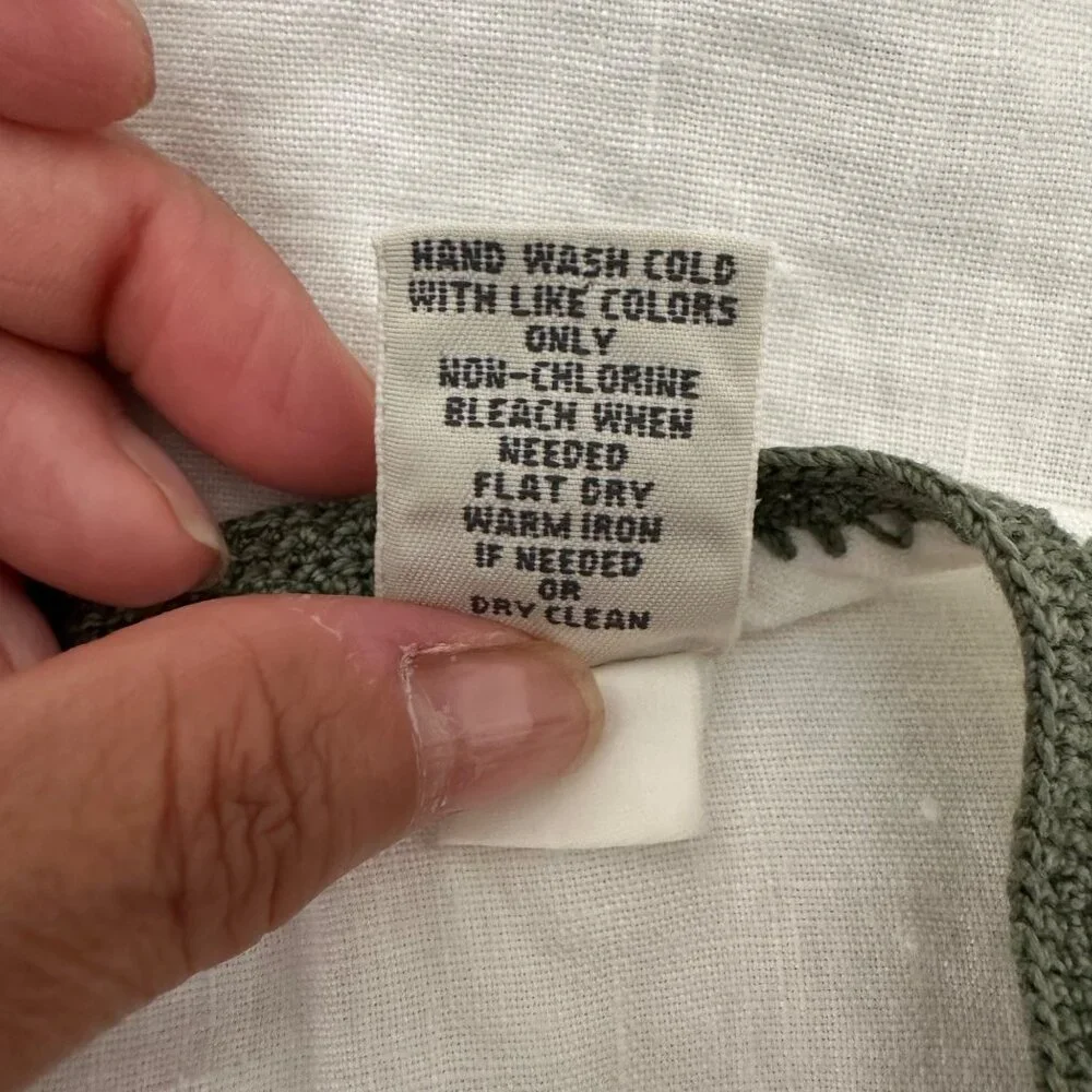 Banana Republic Linen Embroidered Split Neck Sleeveless Lightweight White Sz S - Picture 8 of 10